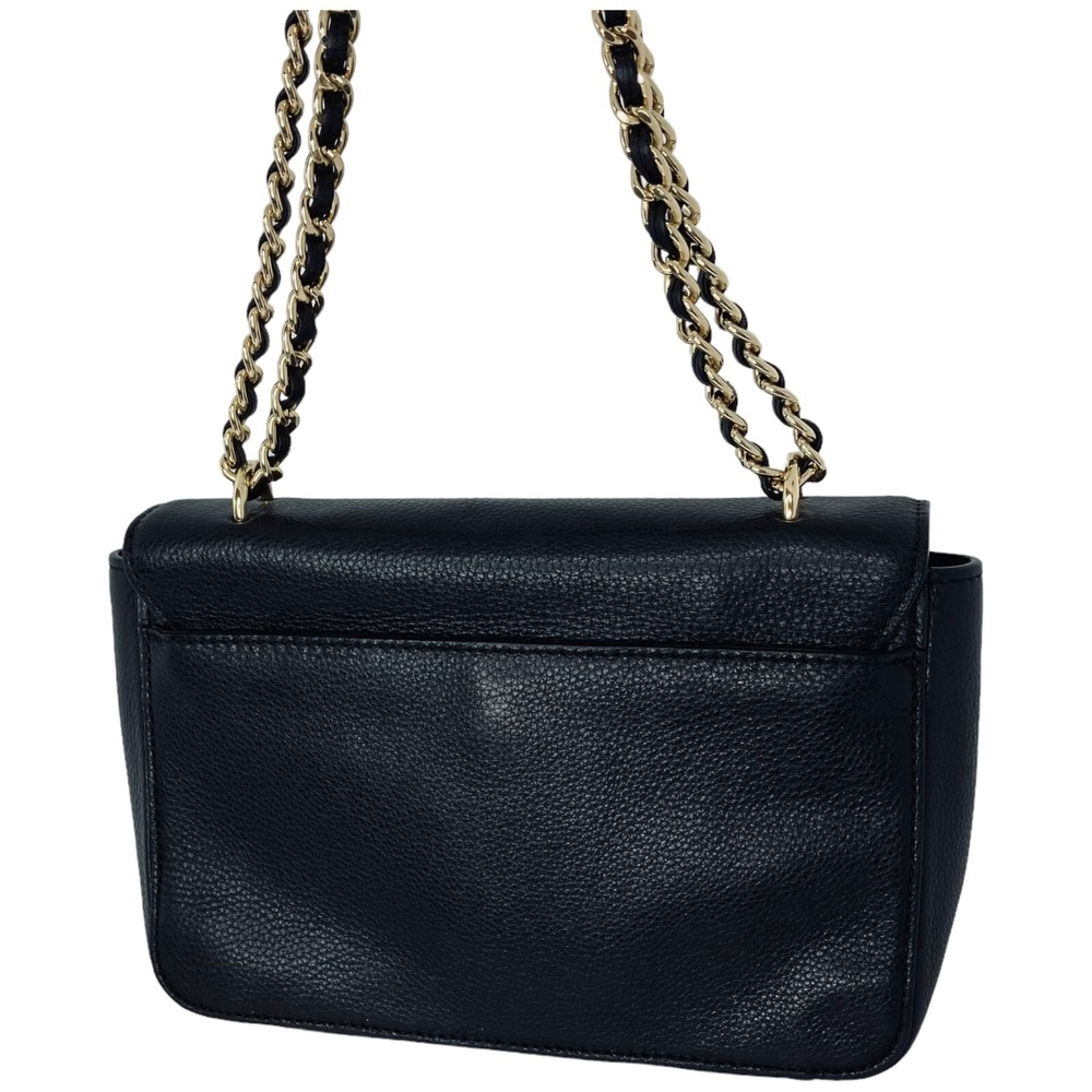 TORY BURCH Mercer Adjustable Shoulder Bag Black Pebbled Leather Gold Hardware - Picture 5 of 16